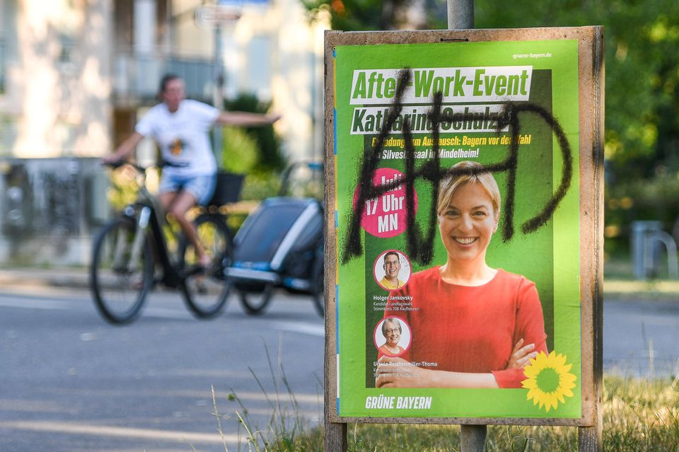 Im Zentrum des Geschehens: Grüne wie die bayerische Spitzenkandidatin Katharina Schulze werden öffentlich angegriffen