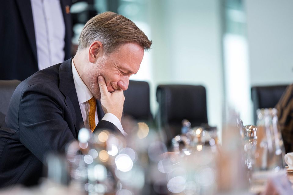 Finanzminister Christian Lindner bei einer Kabinettssitzung