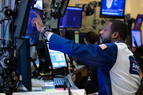 Ein Trader an der New York Stock Exchange