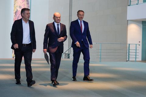 Habeck, Scholz und Lindner.