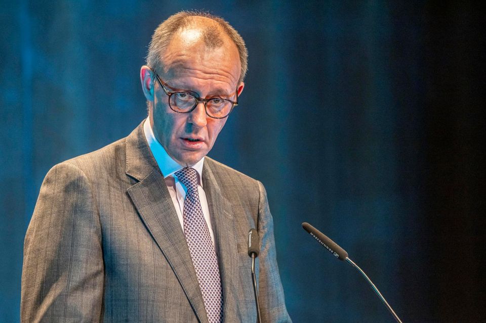 Parteichef Friedrich Merz vergangenes Wochenende beim Landesparteitag der baden-württembergischen CDU
