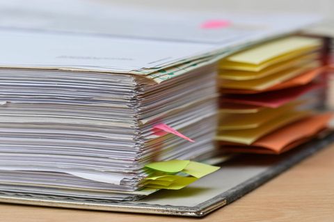 Aktenordner mit Schriftverkehr