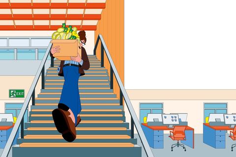 Oft ein trauriger Tag: der Abschied aus dem Unternehmen, wenn man die persönlichen Dinge aus dem Büro einpackt