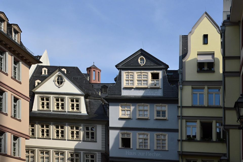Gebäude in der neuen Altstadt Frankfurts