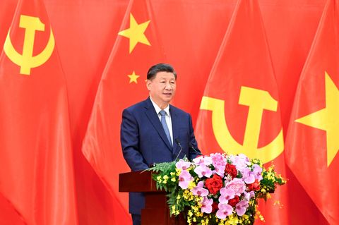 Der chinesische Präsident Xi Jinping hielt die zentrale Rede auf dem Wirtschaftskongress der KP