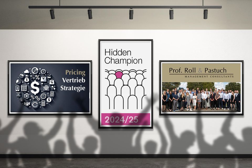 Pricing & Vertrieb Prof. Roll & Pastuch  Die Beratung aus Osnabrück nimmt für sich in Anspruch, die Umsatzrendite ihrer Kunden regelmäßig um ein bis drei Prozentpunkte zu steigern. Unternehmensmotto: „Von den Besten die Netten“.