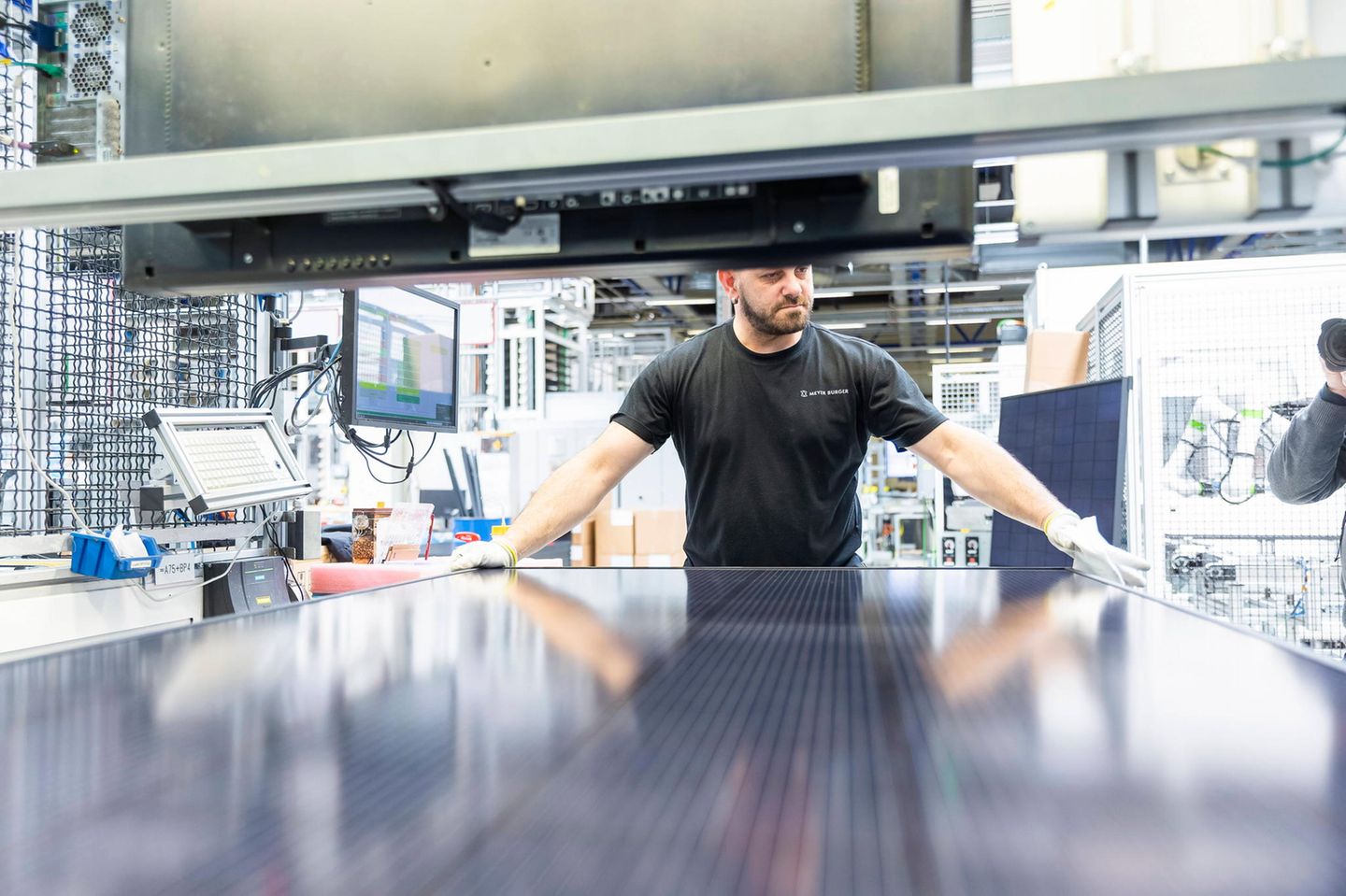 Solarzellen-Produktion von Meyer Burger im sächsischen Freiberg