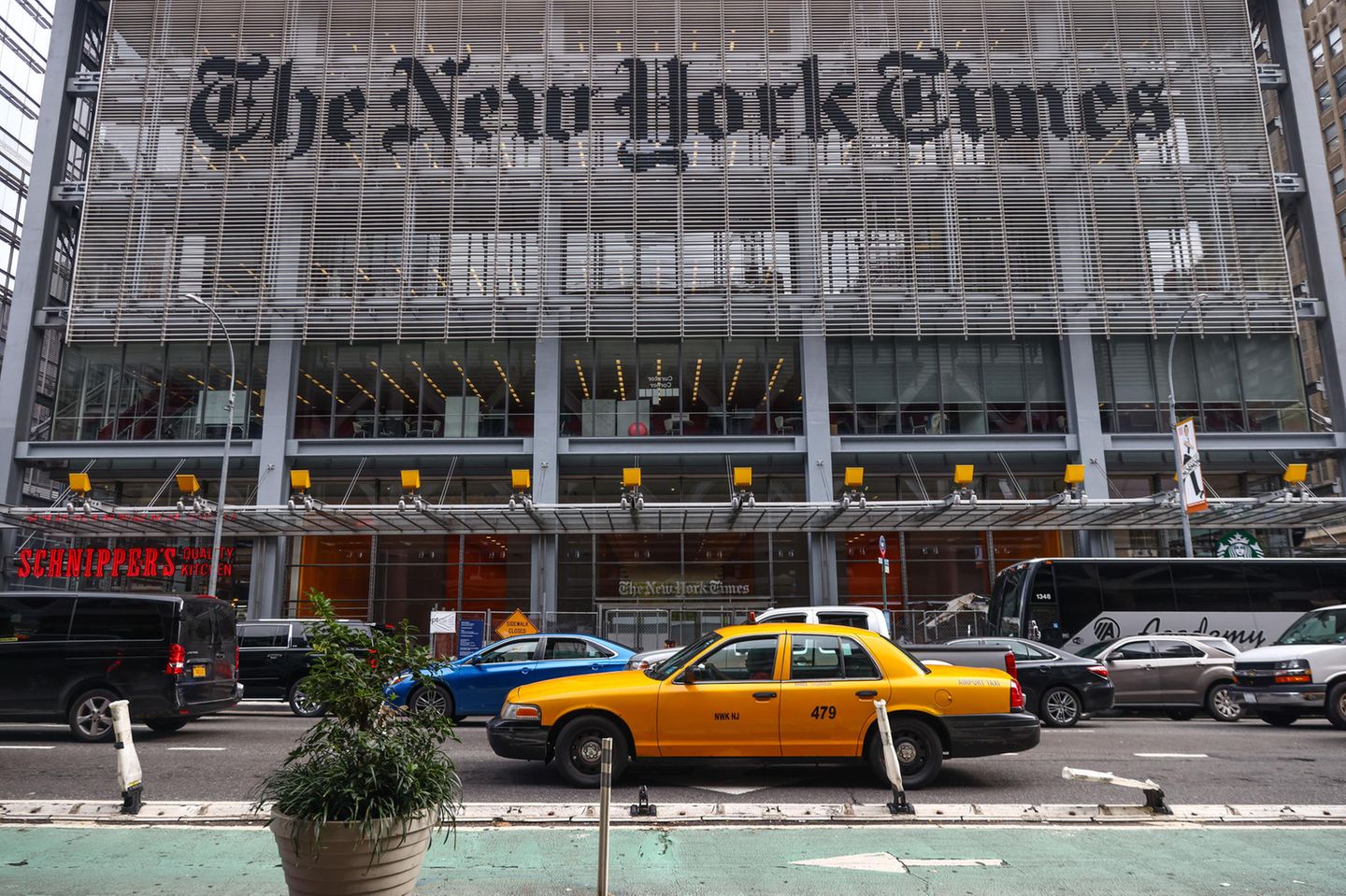 Das Gebäude der New York Times in New York