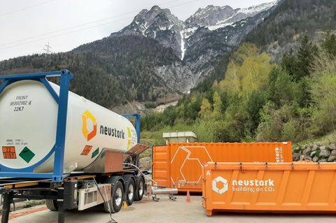 Mobile Anlage des Schweizer Start-ups Neustark in Österreich