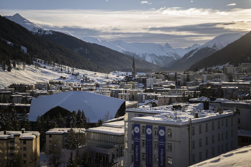 Blick auf den Ort Davos