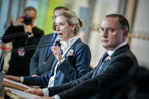 Tino Chrupalla und Alice Weidel von der AfD