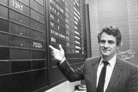 SAP-Mitgründer Hasso Plattner am ersten Börsentag 1988