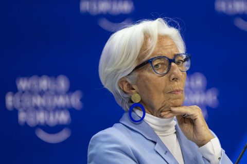 EZB-Präsidentin Christine Lagarde beim Weltwirtschaftsforum in Davos