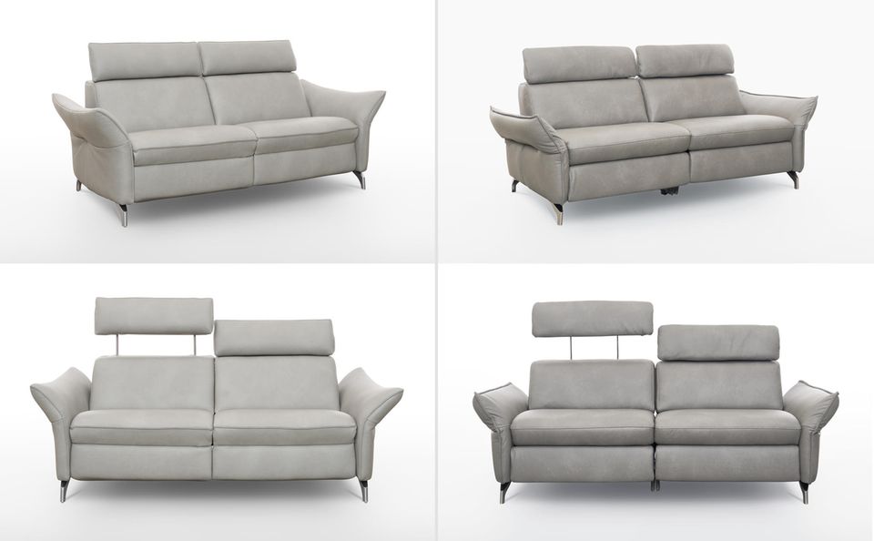 Das Originalsofa „Modell 1926“ von Himolla (links) kam 2018 auf den Markt. Der Hersteller hat das Design schützen lassen. Trotzdem kamen 2021 mehrere Nachahmungen in den Handel, darunter das Sofa eines polnischen Herstellers. „Das Landgericht Köln hat in seinem Urteil gegen das polnische Unternehmen bestätigt, dass der Gesamteindruck beider Sofas trotz minimaler Unterschiede identisch ist“, so die Aktion Plagiarius. Die Firma musste Schadenersatz zahlen und die Restbestände vom Markt nehmen.