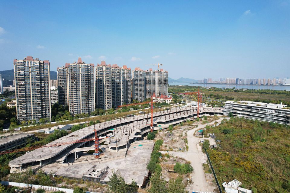 Baustelle von Evergrande in China