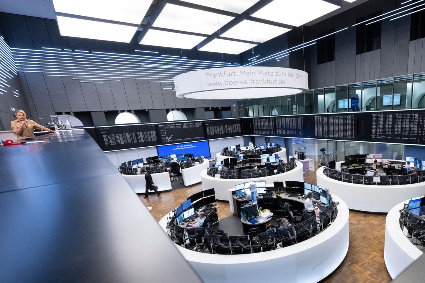 Blick in den Handelssaal der Frankfurter Börse
