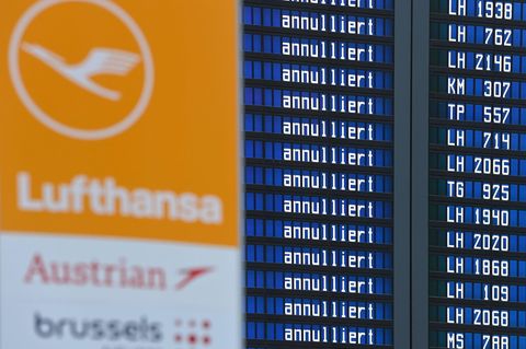 Zahlreiche Flüge wurden annuliert, weil das Lufthansa-Bodepersonal streikt
