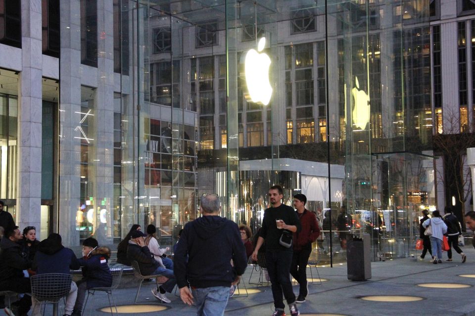 Ein Apple Laden in New York