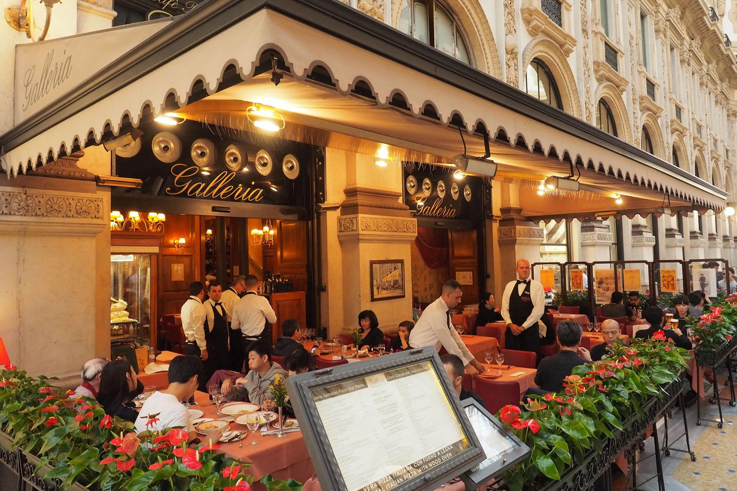 Das Restaurant „La Galleria“ in der Galerie Vittorio Emanuele in Mailand
