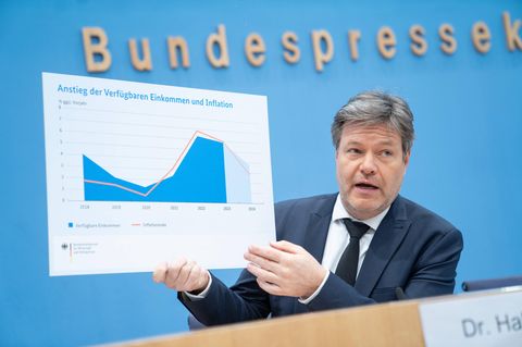 Bundeswirtschaftsminister Robert Habeck präsentiert den Jahreswirtschaftsbericht 2024