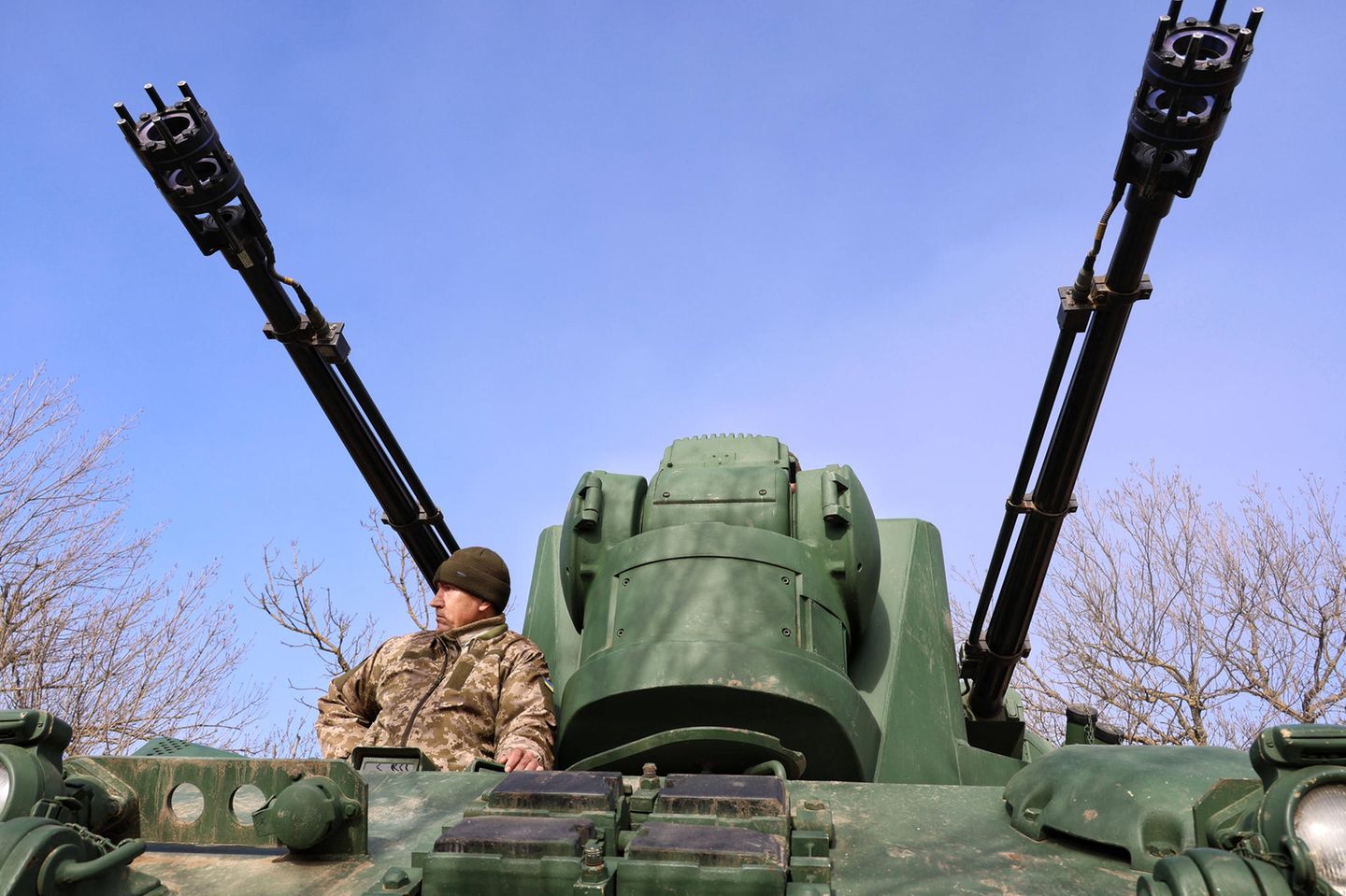 Ukrainische Soldaten in Odessa. Ihre Artilleriemunition wird immer knapper, ihre Stellungen geraten unter immer größeren Druck