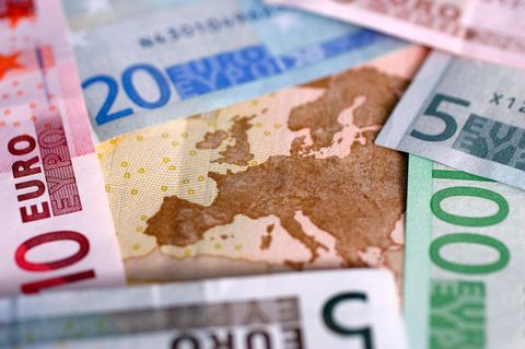 Die Europa-Grafik auf einem 50-Euro-Schein