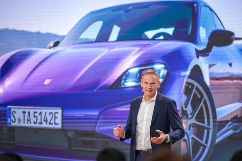 Porsche-Chef Oliver Blume spricht bei der Bilanzpressekonferenz