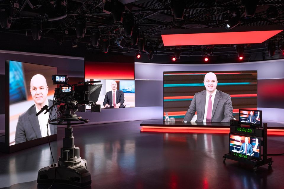 Aufnahmen von Marcel Fratzscher im Studio