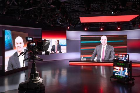 Aufnahmen von Marcel Fratzscher im Studio