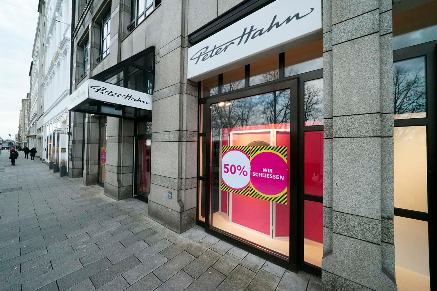 Geschlossene Filiale der Modekette Peter Hahn