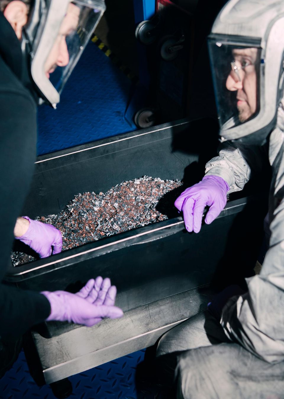 Geschredderte E-Auto-Batterien