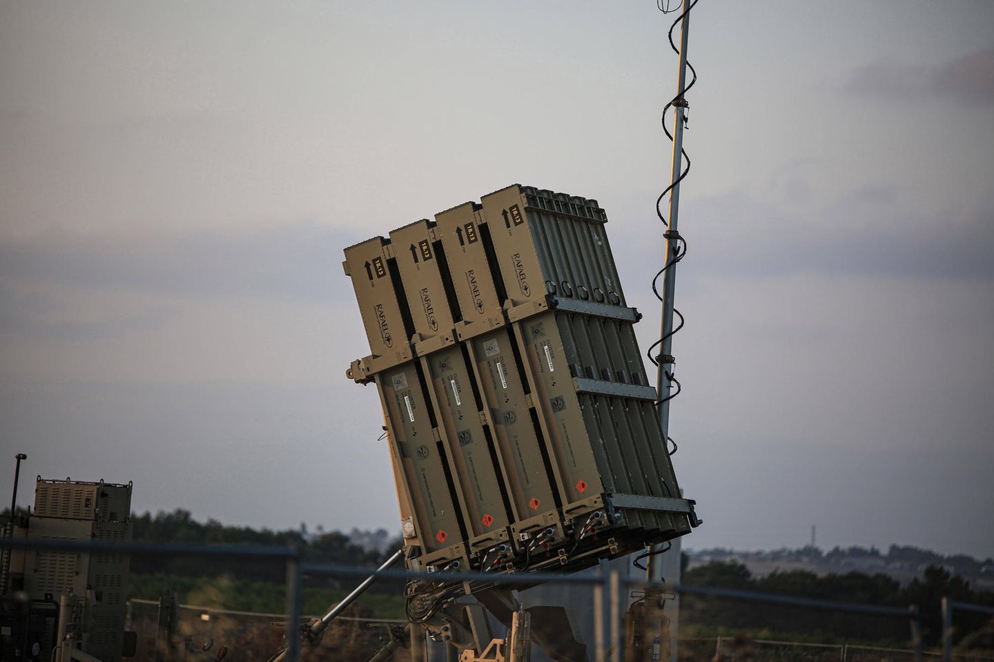 Abgebildet ist der Starter des Iron Dome Systems in Israel