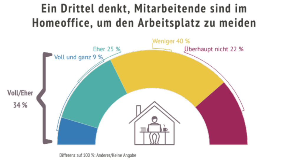 Grafik zur Aussage „Homeoffice, da nicht gerne im Büro“