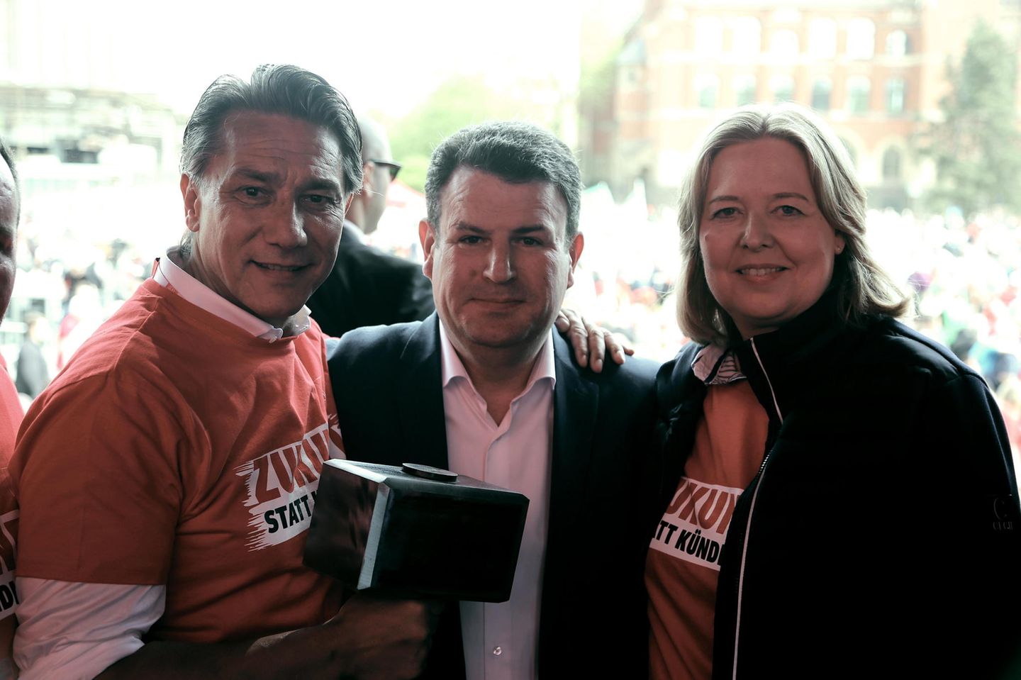Thyssenkrupp Steel: Tekin Nasikkol, Hubertus Heil und Bärbel Bas