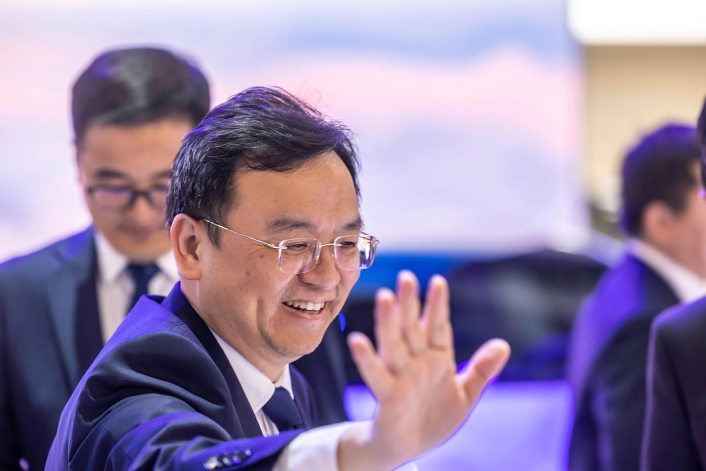 BYD-Chef Wang Chuanfu 2023 auf der Münchener Fahrzeugmesse IAA