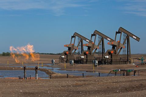 Erdöl-Föderanlage in North Dakota, USA