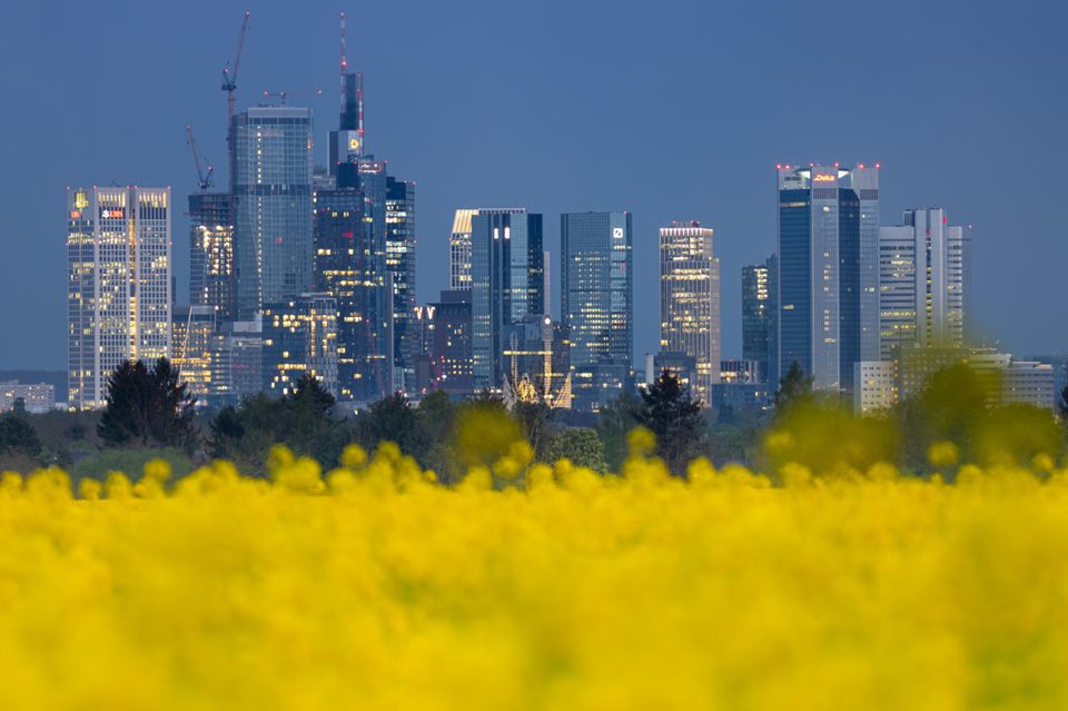 Aktienmarkt: Frankfurter Skyline