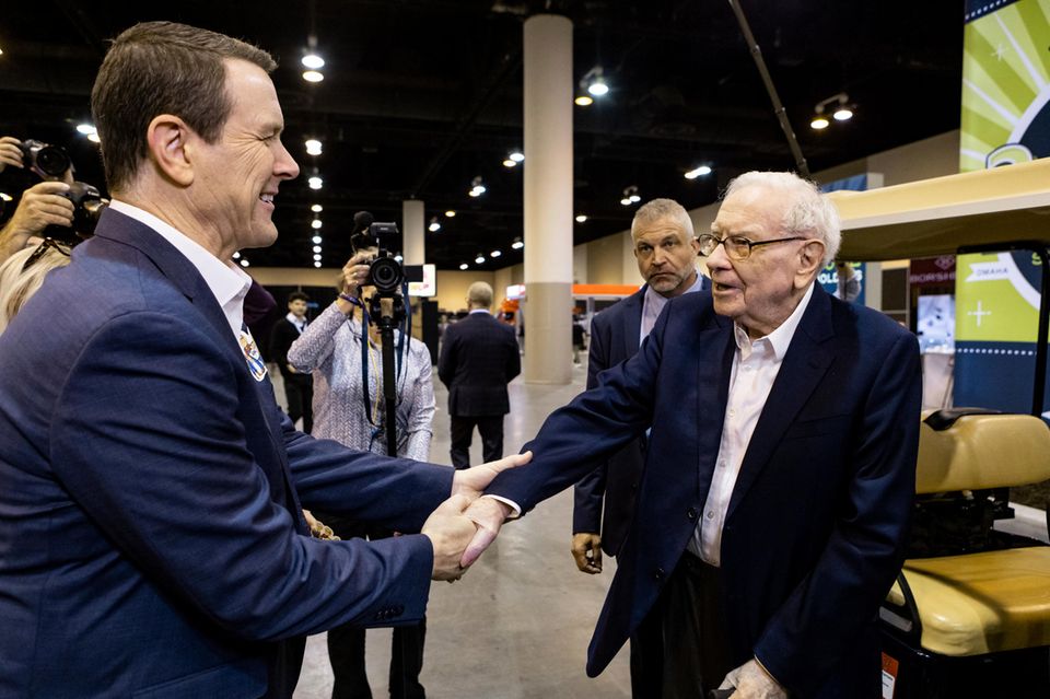 Warren Buffett auf dem Aktionärstreffen am 4. Mai 2024 in Omaha