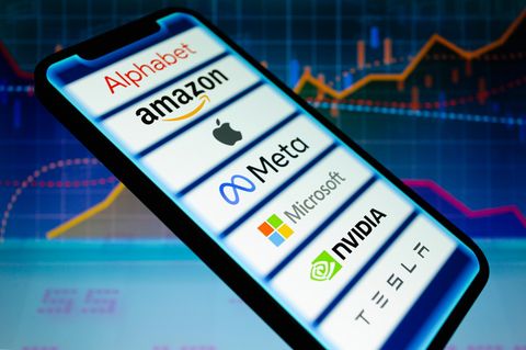 Alphabet, Amazon, Apple, Meta, Microsoft, Nividia und Tesla bilden die „Magnificent Seven“