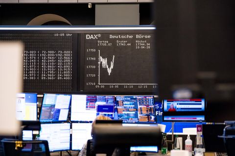 Blick in den Handelssaal der Frankfurter Börse