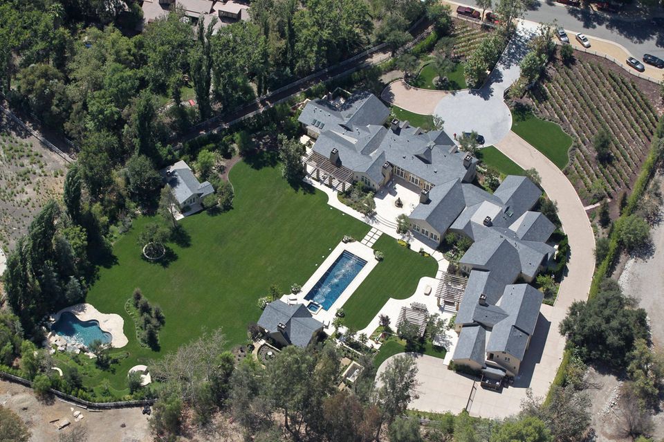 Luftbild vom Haus in den Hidden Hills