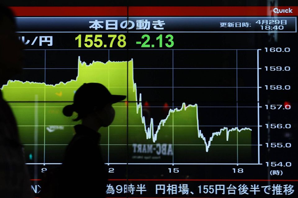 Finanzviertel in Tokio – auch hier wird die Schwäche des Yen mit Sorge betrachtet