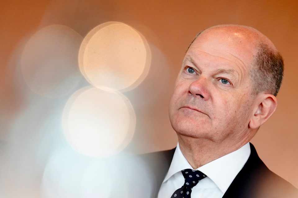 Bundeskanzler Olaf Scholz bei einer Kabinettssitzung