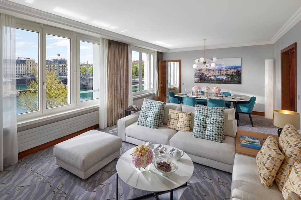 Moderne mit Seeblick: Mein Zimmer im Mandarin Oriental besticht mit luftiger Frische im Design