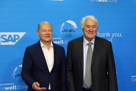 Olaf Scholz und Hasso Plattner