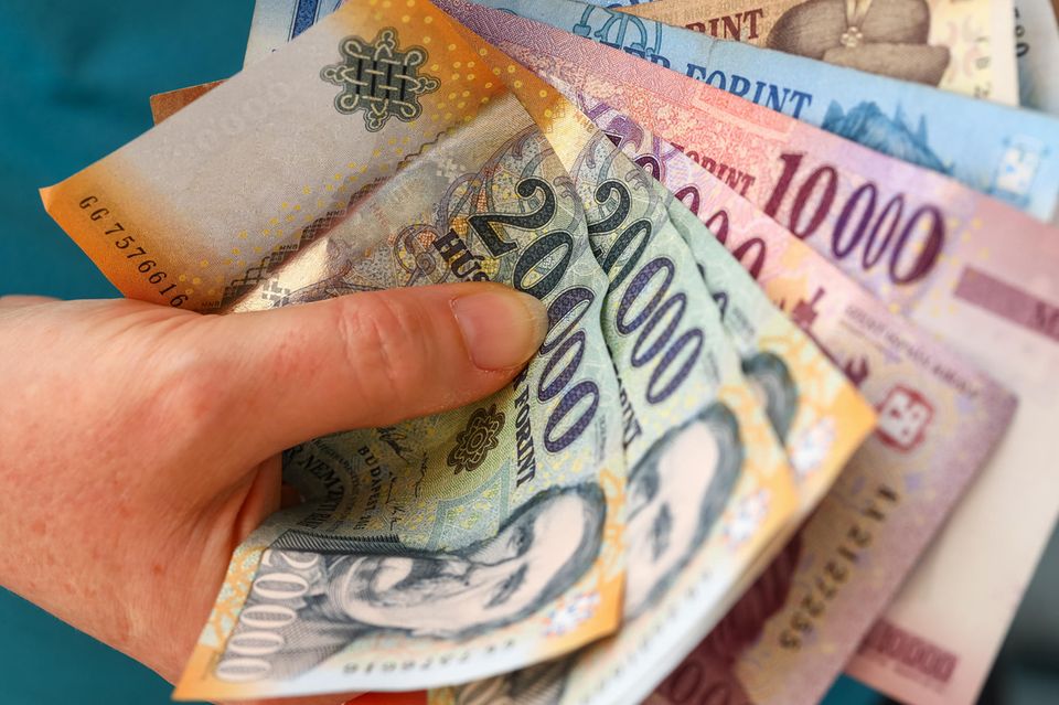 Geldscheine in der Währung Forint
