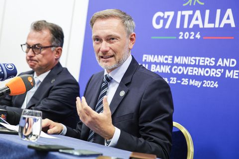 Finanzminister Christian Lindner und Bundesbankpräsident Joachim Nagel beim G7-Treffen