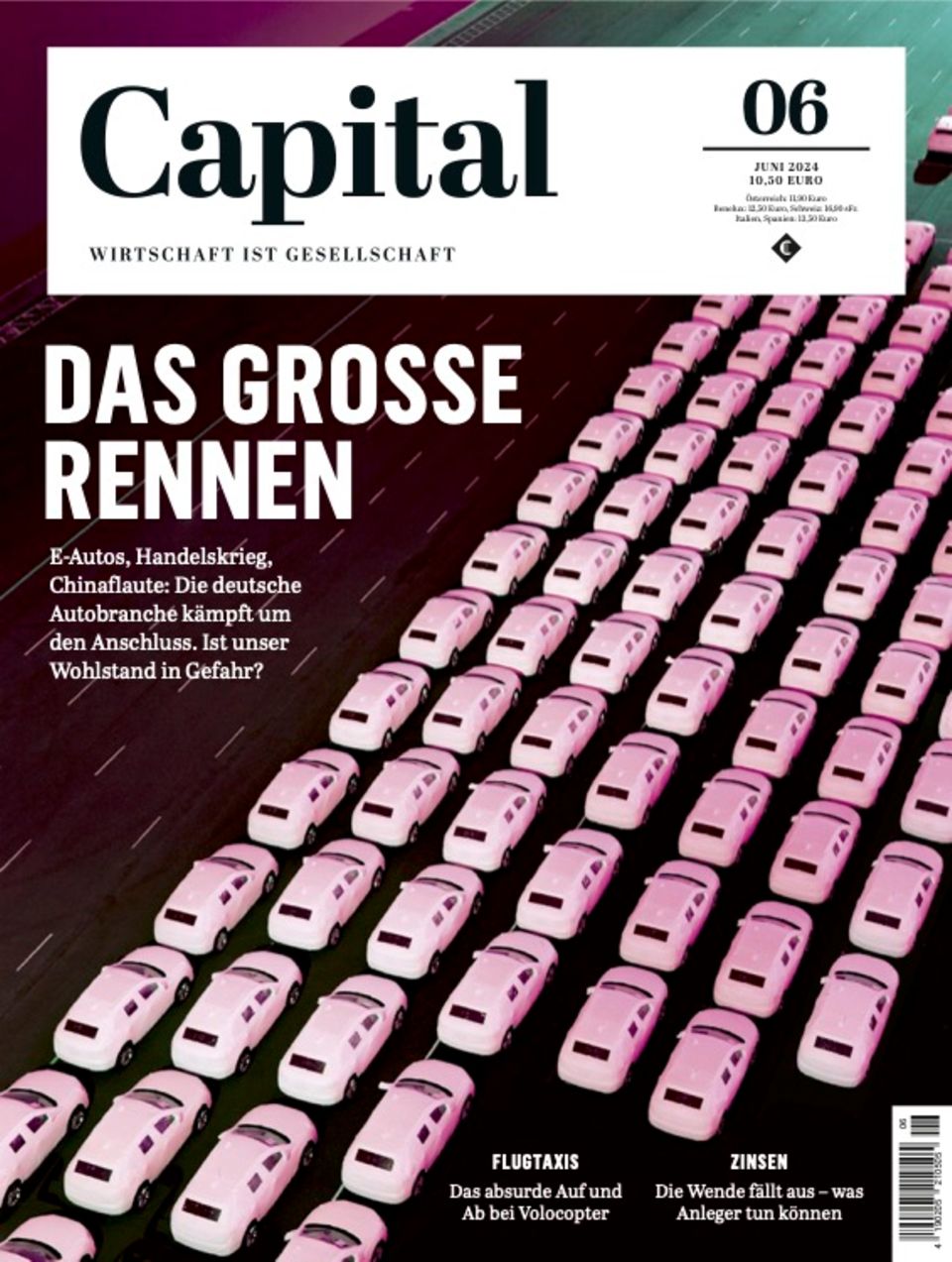 Capital widmet in der neuen Ausgabe 6/2024 der Autoindustrie eine ausführliche Titelgeschichte: „Das große Rennen“ der deutschen Autobranche. Erhältlich am Kiosk oder digital als E-Paper.
