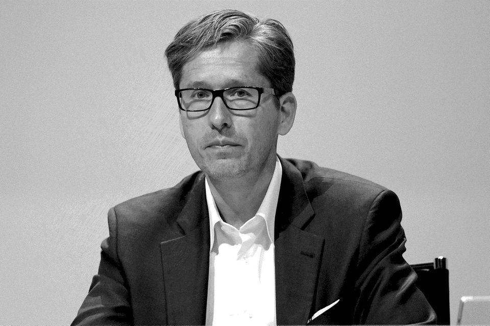 Frank Strauß bei einer Veranstaltung als Leiter Privat- und Firmenkundenbank bei der Deutschen Bank in 2018