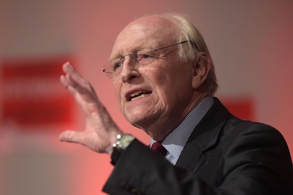 Neil Kinnock spricht 2016 auf einer Pro-EU-Kundgebung der Labour-Partei